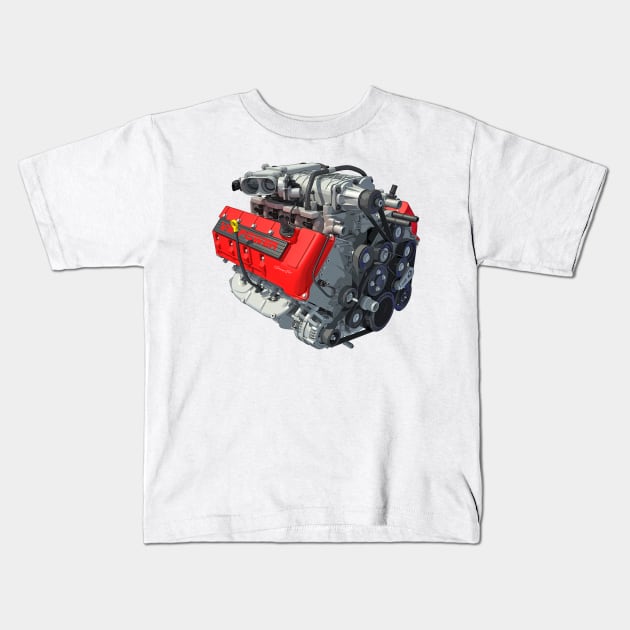 V8 engine Kids T-Shirt by PjesusArt